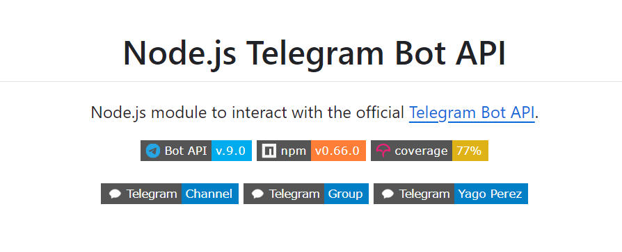 Node.js Telegram Bot API