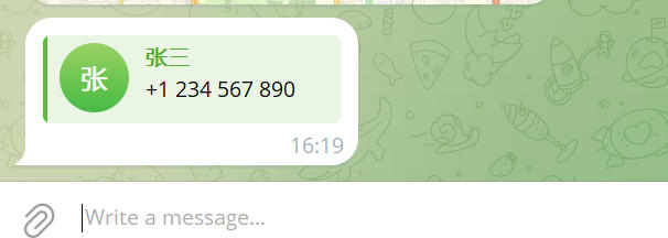 Telegram Bot API sendContact 使用教程